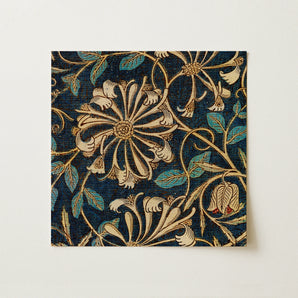 Honeysuckle - William Morris Floral Art Print / Canvas, 12x12’’ / 31x31cm / Unframed / no Border, Posters Prints & Visual Artwork, Toby Leon