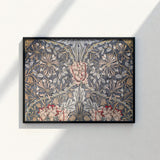 Framed Artwork Intricate Symmetrical Floral Pattern Muted Tones William Morris’s Botanical, Wonderland, Morris Decorative