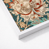 Framed Art Print Intricate Floral Design Cream Red William Morris’s Artistry, Honeysuckle, Morris Arts