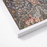 Framed Art Print Intricate Floral Design Muted Tones William Morris’s Botanical, Wonderland, Morris Decorative