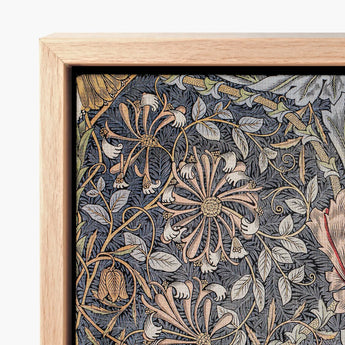 Framed Piece Art Intricate Floral Pattern Muted Golds William Morris’s Botanical, Wonderland, Morris Decorative