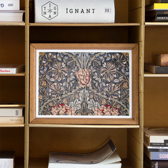 Honeysuckle - William Morris Floral Art Print, Framed Floral Art Print Ornate William Morris-style Pattern