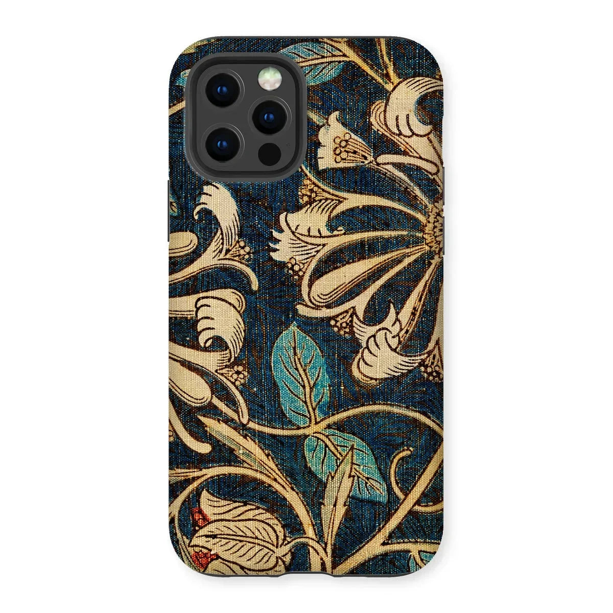 Honeysuckle - William Morris Floral Iphone Case, 12 Pro / Matte, Decorative Phone Case Ornate Floral Pattern Golden Flowers