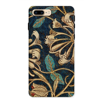 Honeysuckle - William Morris Floral Iphone Case, 8 Plus / Matte, Decorative Phone Case Ornate Floral Pattern Golden Flowers