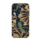 Honeysuckle - William Morris Floral Iphone Case, Xr / Tough Phone, Smartphone Case Ornate Floral Leaf Pattern Gold Teal