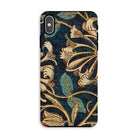 Honeysuckle William Morris Floral Iphone Case, Xs Max / Matte, Decorative Phone Case Ornate Floral Leaf Pattern Gold