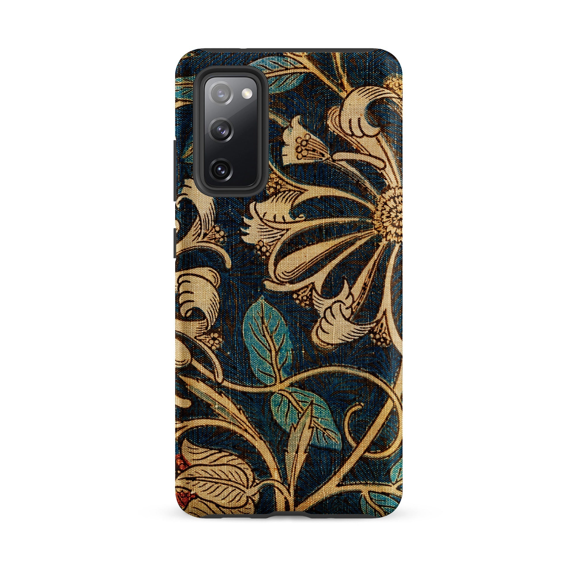 Honeysuckle William Morris Floral Samsung Case, Galaxy S20 Fe / Matte, Dark Floral Patterned Smartphone Case