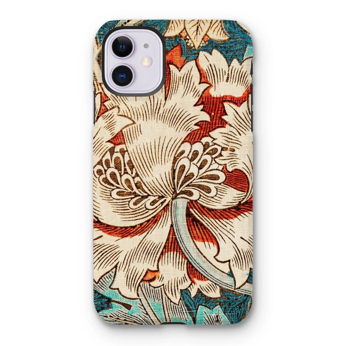 Honeysuckle - William Morris Iphone Case, 11 / Matte, Floral-patterned Phone Case Ornate Cream Red Flower Design