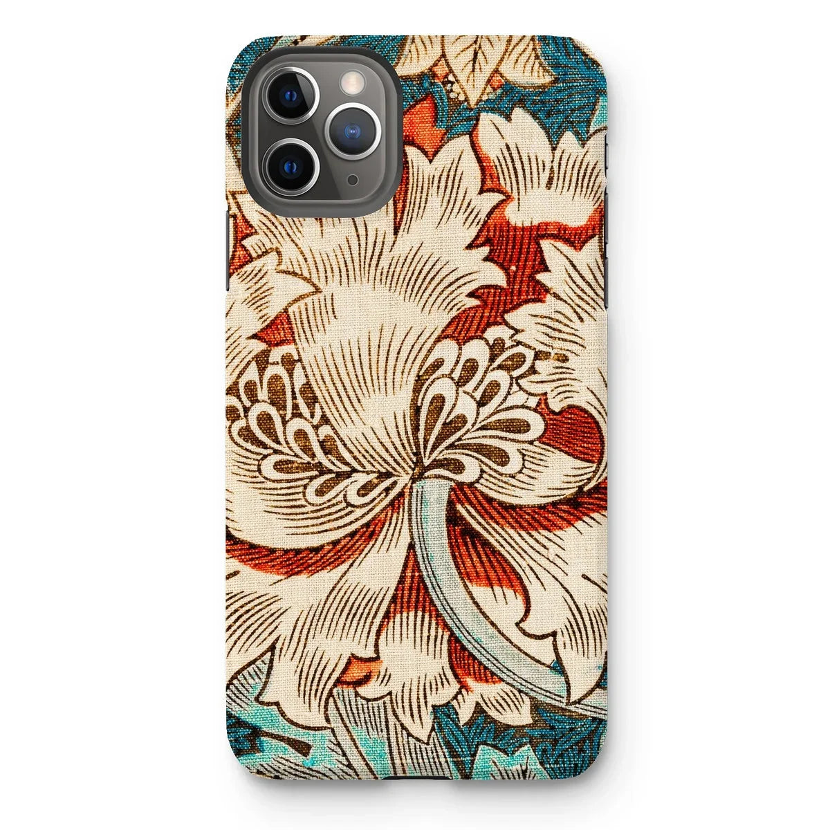 Honeysuckle - William Morris Iphone Case, 11 Pro Max / Matte, Floral-patterned Iphone Case Ornate Cream Red Flower Design
