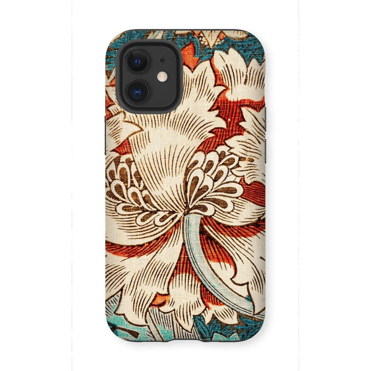 Honeysuckle - William Morris Iphone Case, 12 Mini / Matte, Floral-patterned Phone Case Ornate White Red Flower Design