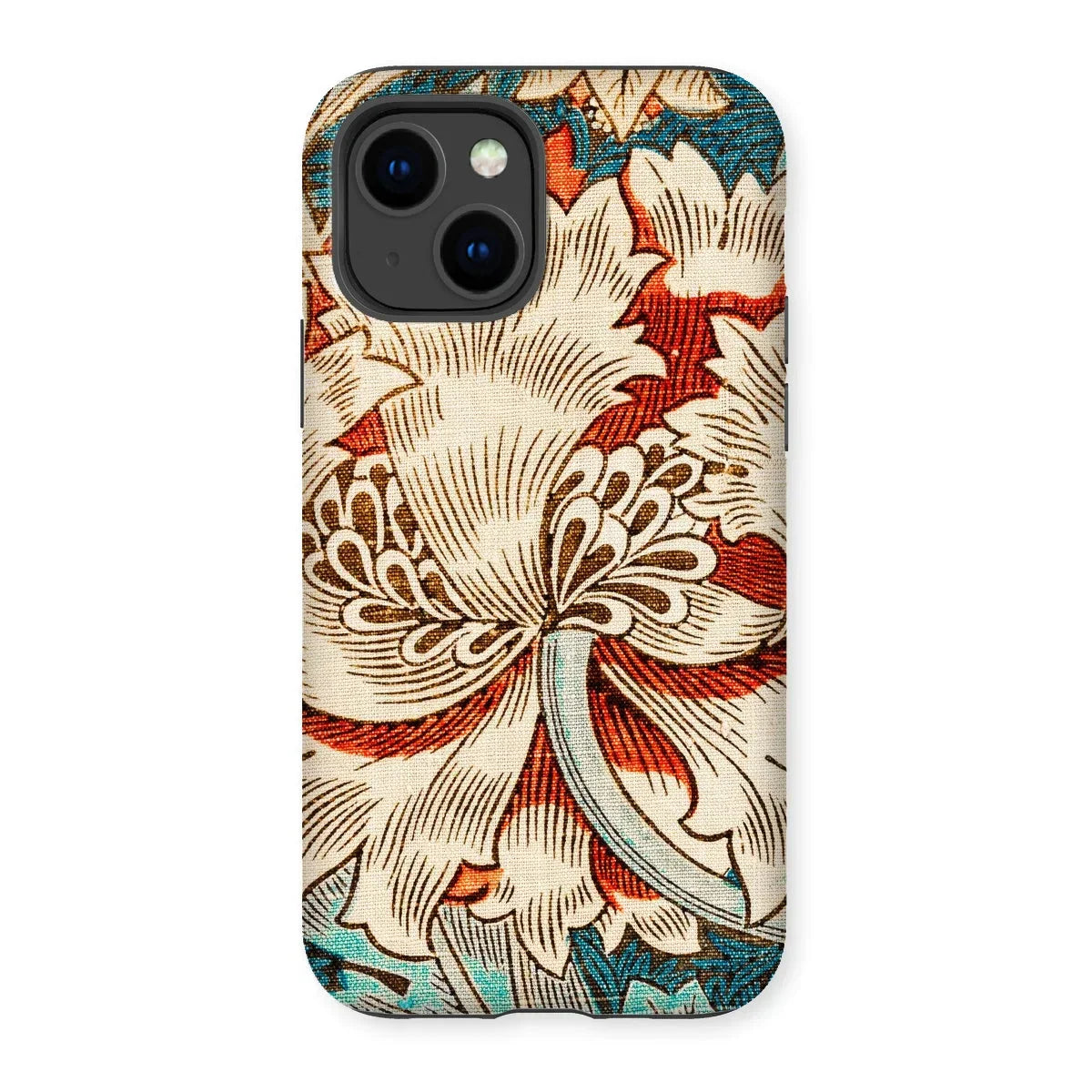 Honeysuckle - William Morris Iphone Case, 14 / Matte, Floral-patterned Phone Case Prominent Stylized Flower Design Cream