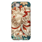 Honeysuckle William Morris Iphone Case, 8 / Matte, Floral Patterned Phone Case Ornate Cream Colored Bloom Red Accents