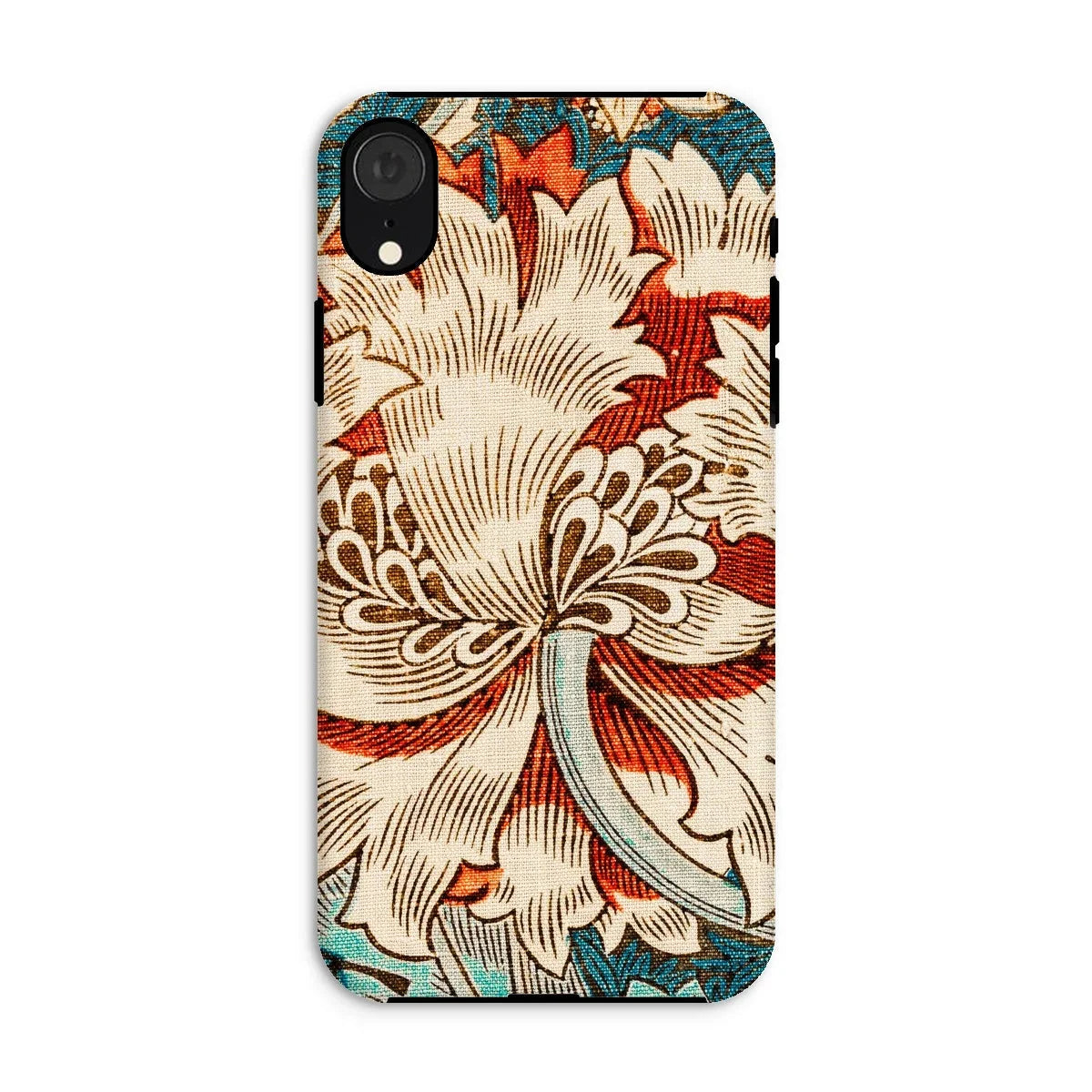 Honeysuckle - William Morris Iphone Case, Xr / Matte, Floral-patterned Phone Case Ornate White Red Flower Design