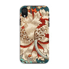 Honeysuckle - William Morris Iphone Case, Xr / Matte, Floral-patterned Phone Case Ornate White Red Flower Design