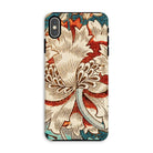 Honeysuckle - William Morris Iphone Case, Xs Max / Matte, Floral-patterned Phone Case Ornate Cream-colored Bloom Red Accents
