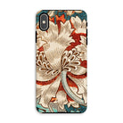 Honeysuckle William Morris Iphone Case, Xs Max / Matte, Floral Patterned Phone Case Ornate Cream Colored Bloom Red Accents