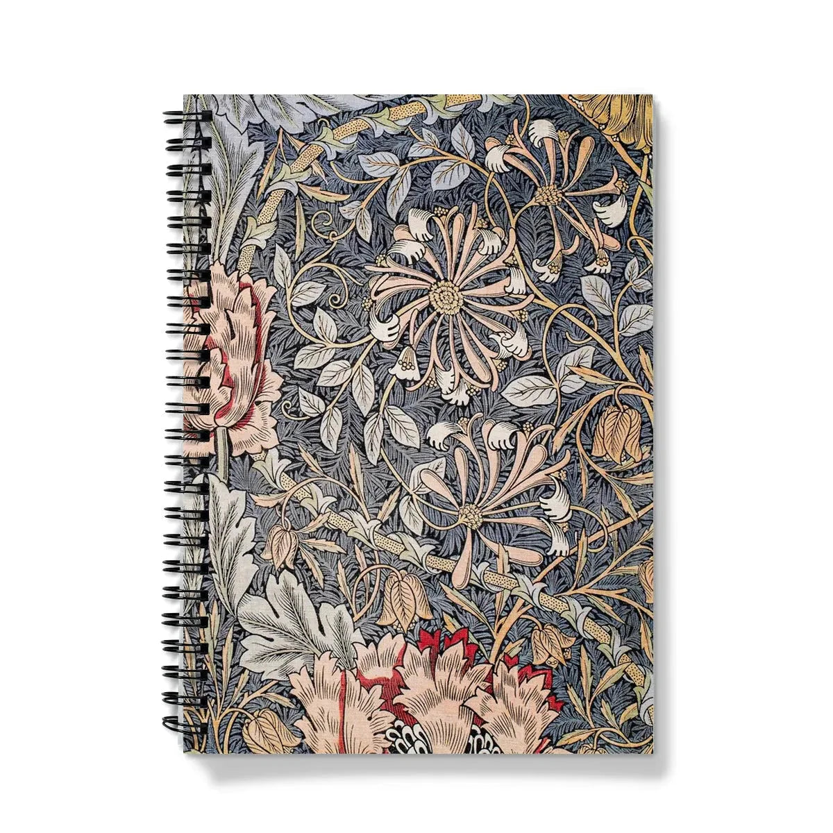 Honeysuckle By William Morris Notebook - A5 - Graph Paper - Notebooks & Notepads - Aesthetic Art