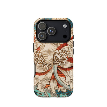 Honeysuckle - William Morris Phone Case Iphone 17 Pro / Matte Floral-patterned Vintage Aesthetic Intricate Designs Reds Morris’s Botanical