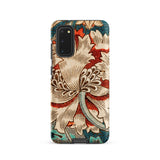 Honeysuckle - William Morris Phone Case Samsung Galaxy S20 / Matte Phone Case Detailed Vintage-style Floral Pattern Cream Red William