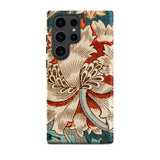 Honeysuckle - William Morris Samsung Case, Galaxy S23 Ultra / Matte, Smartphone Case Beige Red Blue Floral Pattern