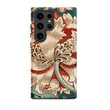 Honeysuckle - William Morris Samsung Case, Galaxy S24 Ultra / Matte, Cell Phone Case Cream Red Blue Floral Pattern