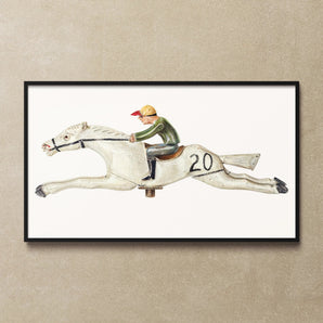 Horse and Jockey - Palmyra Pimentel Equestrian Art Print / Canvas, Palmyra Pimentel Equestrian, Pimentel Equestrian Art, Equestrian Art