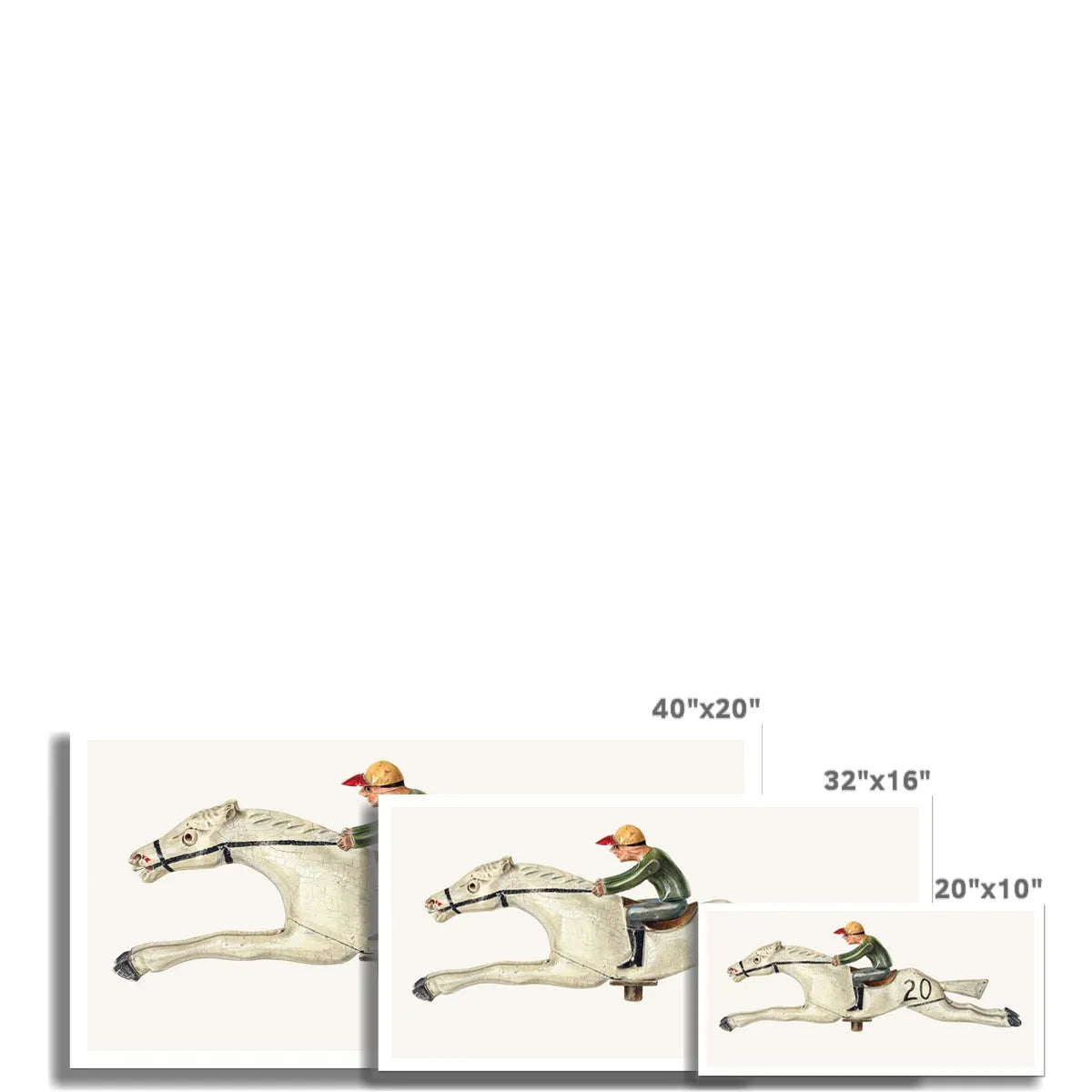 Horse And Jockey By Palmyra Pimentel Fine Art Print - Posters Prints & Visual Artwork - Aesthetic Art