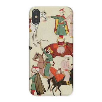 A Horse Market - Islamic School Iphone Case, x / Matte, Phone Case Historical Illustration