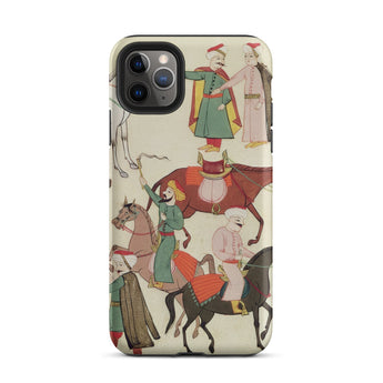 A Horse Market - Islamic School Phone Case Iphone 11 Pro Max / Matte Phone Case Historical Illustration Islamic School Iphone, Dust-flecked