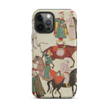 A Horse Market - Islamic School Phone Case Iphone 12 Pro Max / Matte Phone Case Historical Illustration Islamic School Iphone, Dust-flecked