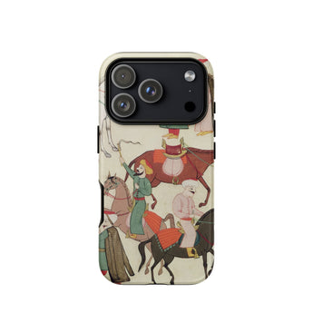A Horse Market - Islamic School Phone Case Iphone 17 Pro / Matte Beige Phone Case Colorful Medieval Knight Illustrations Made Islamic