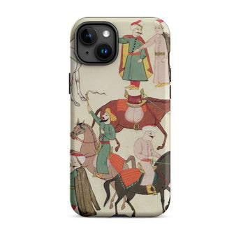 A Horse Market - Islamic School Phone Case Iphone 15 Plus / Matte Phone Case Historical Painting Islamic School Iphone, Dust-flecked Hush,
