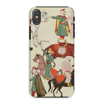 A Horse Market - Islamic School Phone Case Iphone Xs / Matte Phone Case Historical Equestrian Scene Islamic School Iphone, Dust-flecked