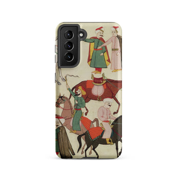 A Horse Market - Islamic School Samsung Case, Galaxy S21 / Matte, Smartphone Case Historical Painting People Horseback