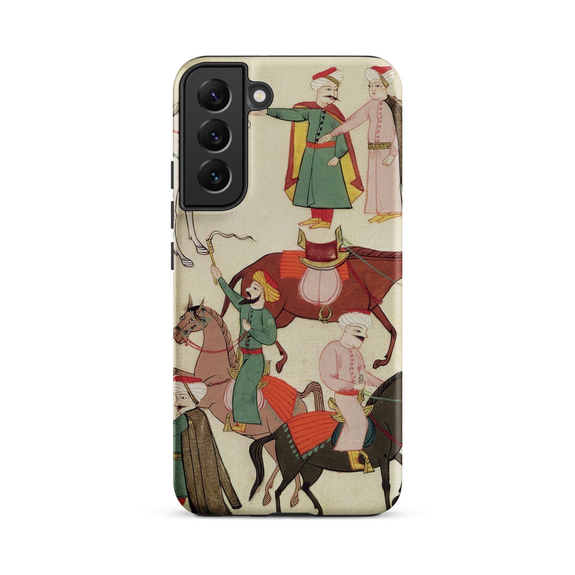 A Horse Market Islamic School Samsung Case, Galaxy S22 Plus / Matte, Phone Case Detailed Colorful Illustration Figures Horseback Traditional