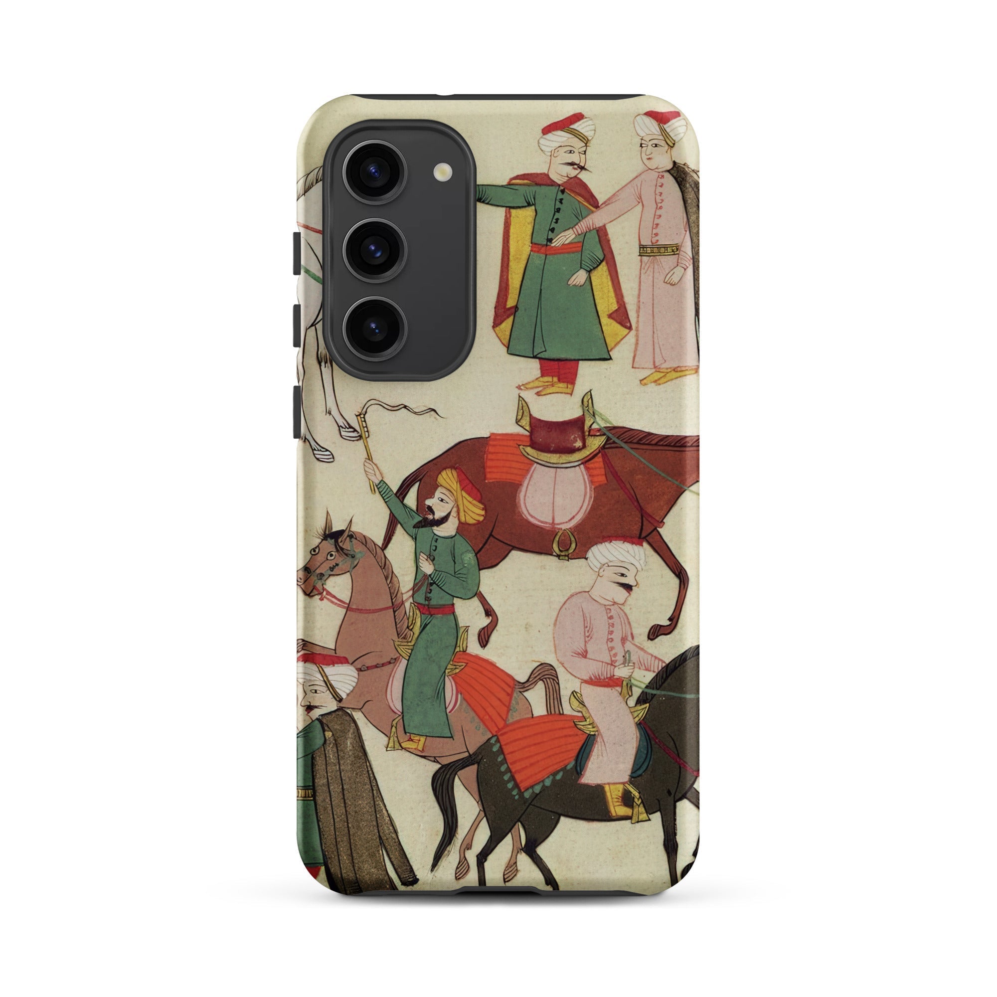 A Horse Market Islamic School Samsung Case, Galaxy S23 Plus / Matte, Smartphone Case Adorned Antique Persian Miniature Figures Horseback