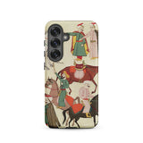 A Horse Market - Islamic School Samsung Case, Galaxy S25 / Matte, Phone Case Adorned Antique-style Illustration Figures Horseback