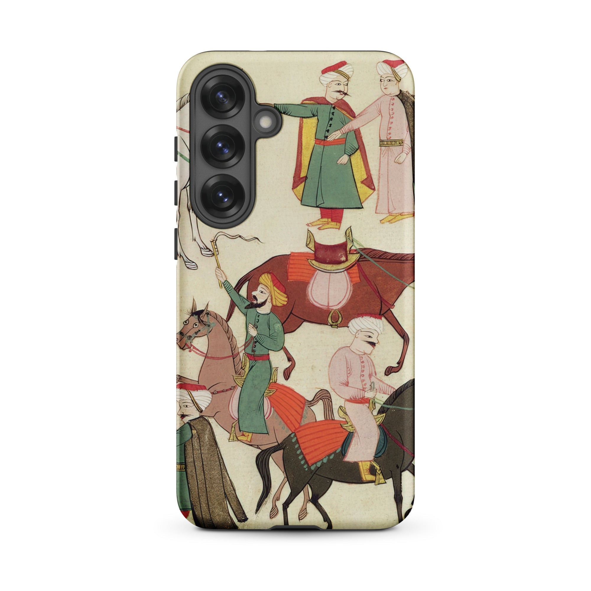 A Horse Market Islamic School Samsung Case, Galaxy S25 Plus / Matte, Smartphone Case Classical Painting People Horses