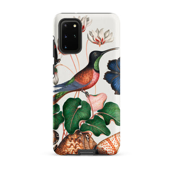 Hummingbird Cyclamen Red Postman and Shells - James Bolton Samsung Case, Galaxy S20 Plus / Matte, White Smartphone Case Colorful Natural