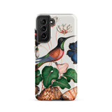 Hummingbird Cyclamen Red Postman and Shells - James Bolton Samsung Case, Galaxy S21 / Matte, Smartphone Case Nature-themed Illustration