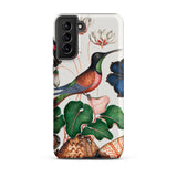 Hummingbird Cyclamen Red Postman and Shells - James Bolton Samsung Case, Galaxy S21 Plus / Matte, Phone Case Colorful Hummingbird Blue
