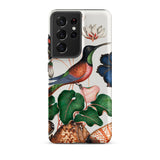 Hummingbird Cyclamen Red Postman and Shells - James Bolton Samsung Case, Galaxy S21 Ultra / Matte, Smartphone Nature-themed Protective Case