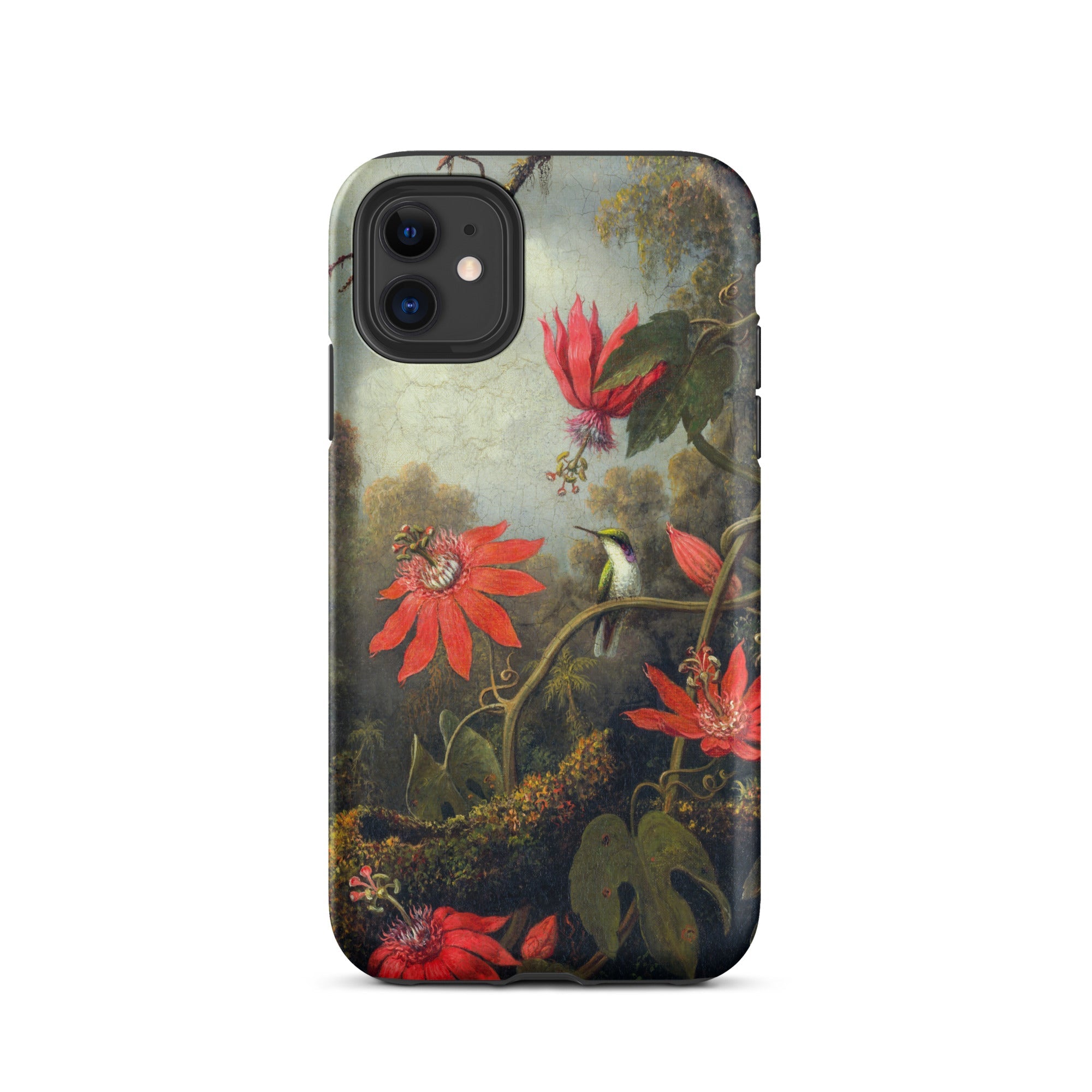 Hummingbird and Passionflowers - Martin Johnson Heade Iphone Case, 11 / Matte, Hummingbird Passion Flowers Phone Case