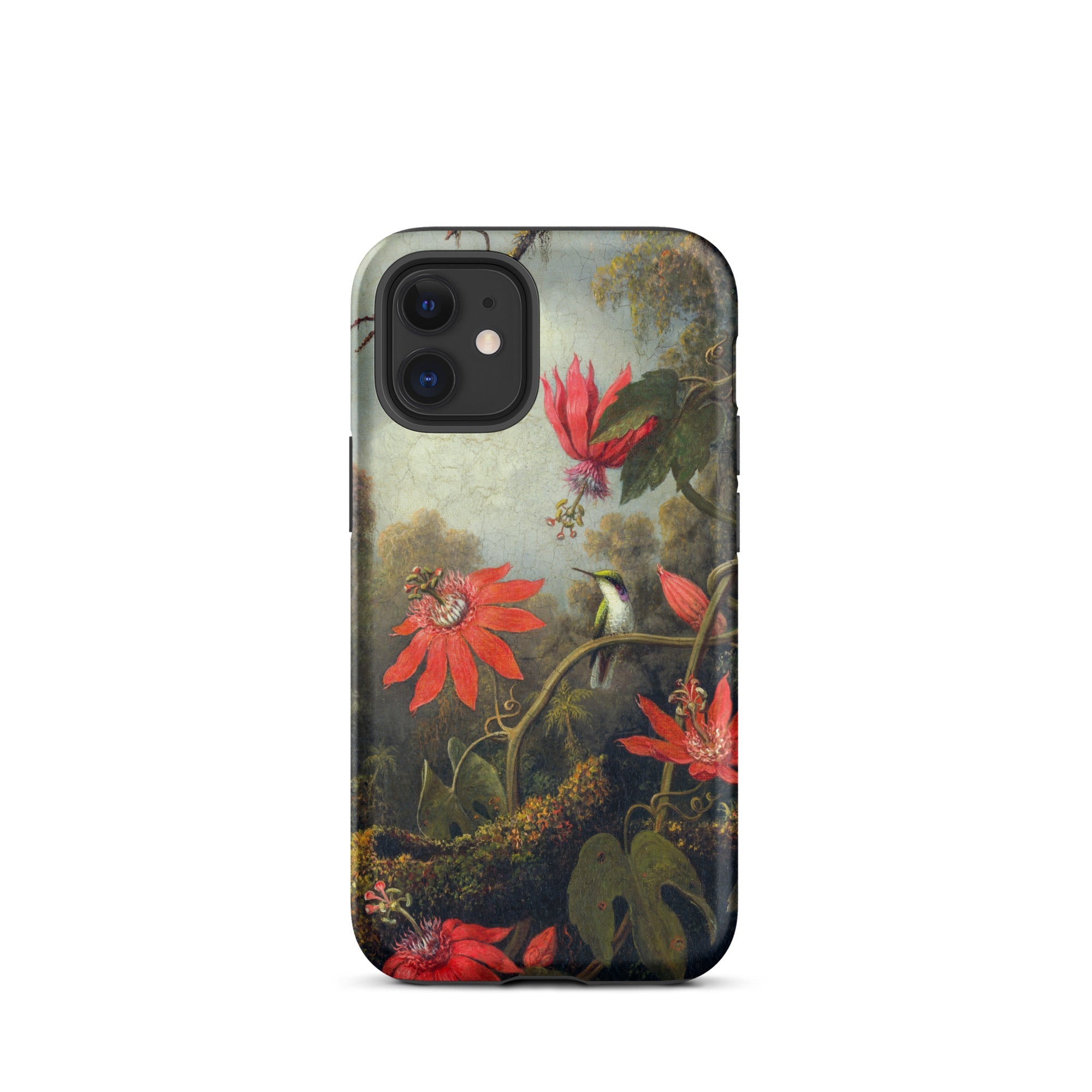 Hummingbird and Passionflowers - Martin Johnson Heade Iphone Case, 12 Mini / Matte, Hummingbird Passion Flower Phone Case