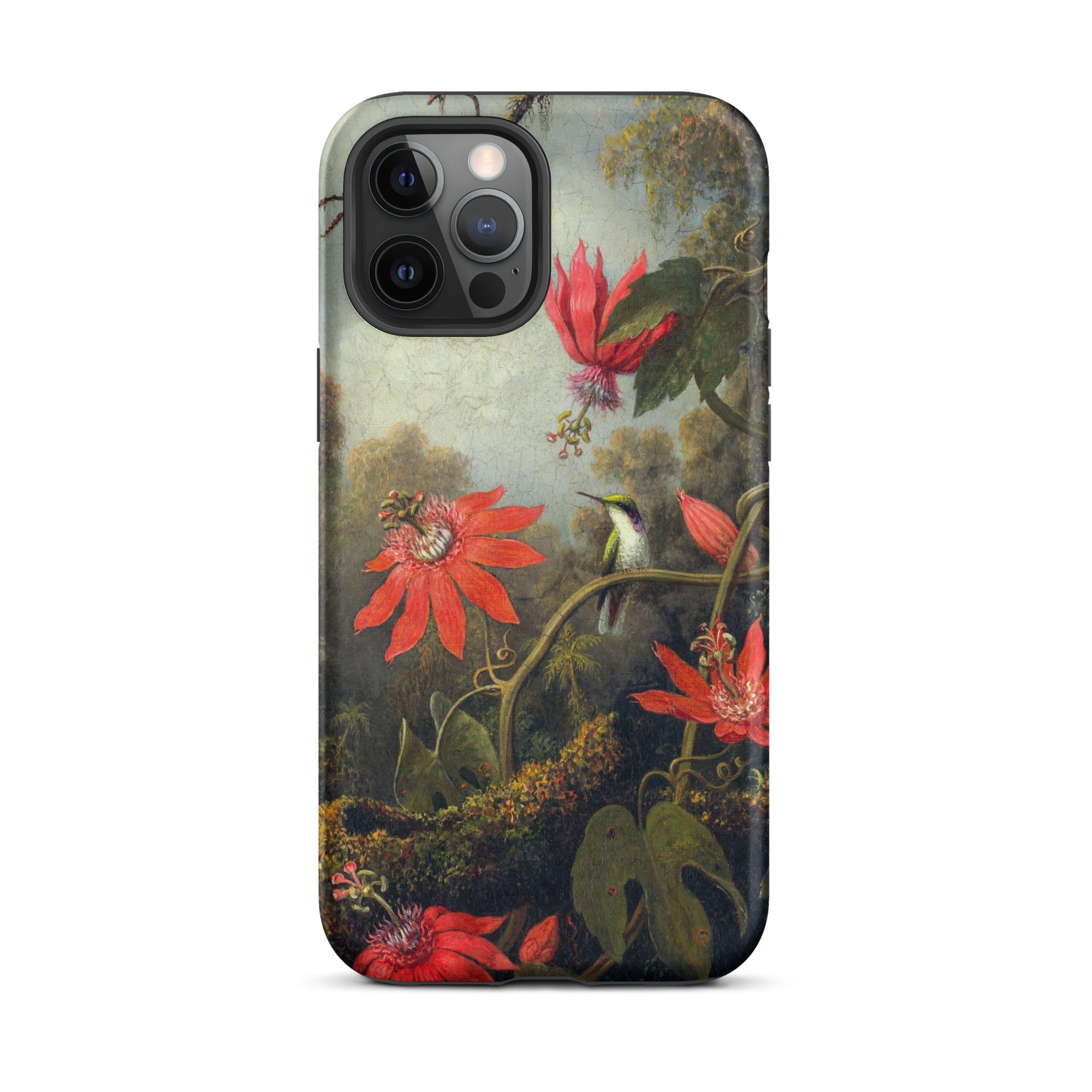 Hummingbird and Passionflowers - Martin Johnson Heade Iphone Case, 12 Pro Max / Matte, Hummingbird Passionflower Phone Case