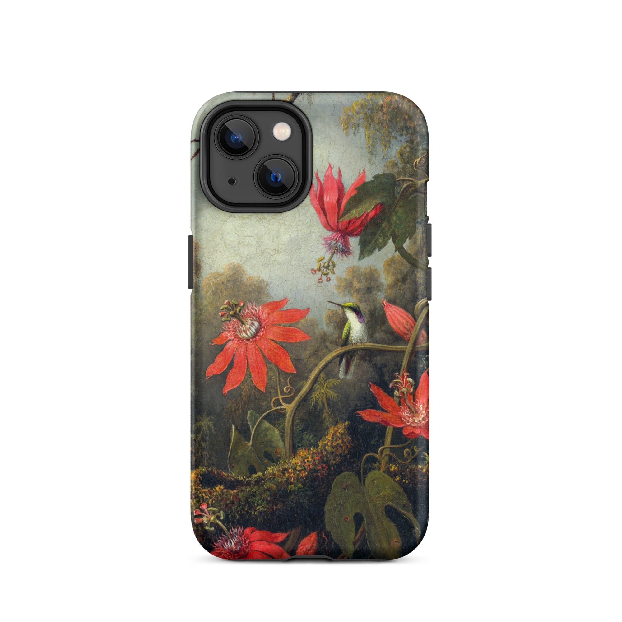 Hummingbird and Passionflowers - Martin Johnson Heade Iphone Case, 14 / Matte, Hummingbird Passionflower Phone Case
