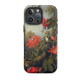 Hummingbird and Passionflowers - Martin Johnson Heade Phone Case Iphone 16 Pro Max / Matte Floral Hummingbird Iphone Case Martin Johnson