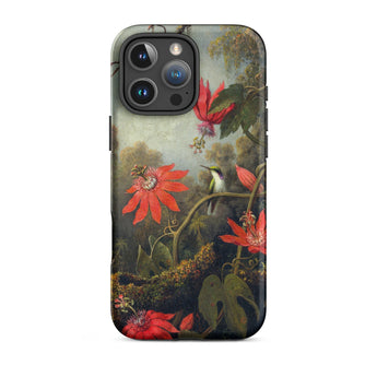Hummingbird and Passionflowers - Martin Johnson Heade Phone Case Iphone 16 Pro Max / Matte Floral Hummingbird Iphone Case Martin Johnson