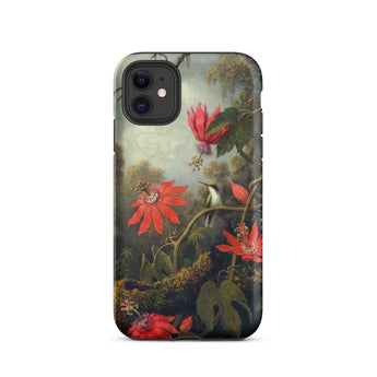 Hummingbird and Passionflowers - Martin Johnson Heade Phone Case Iphone 11 / Matte Hummingbird Passion Flowers Phone Case Martin Johnson