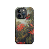 Hummingbird and Passionflowers - Martin Johnson Heade Phone Case Iphone 15 Pro / Matte Hummingbird Passionflower Phone Case Martin Johnson
